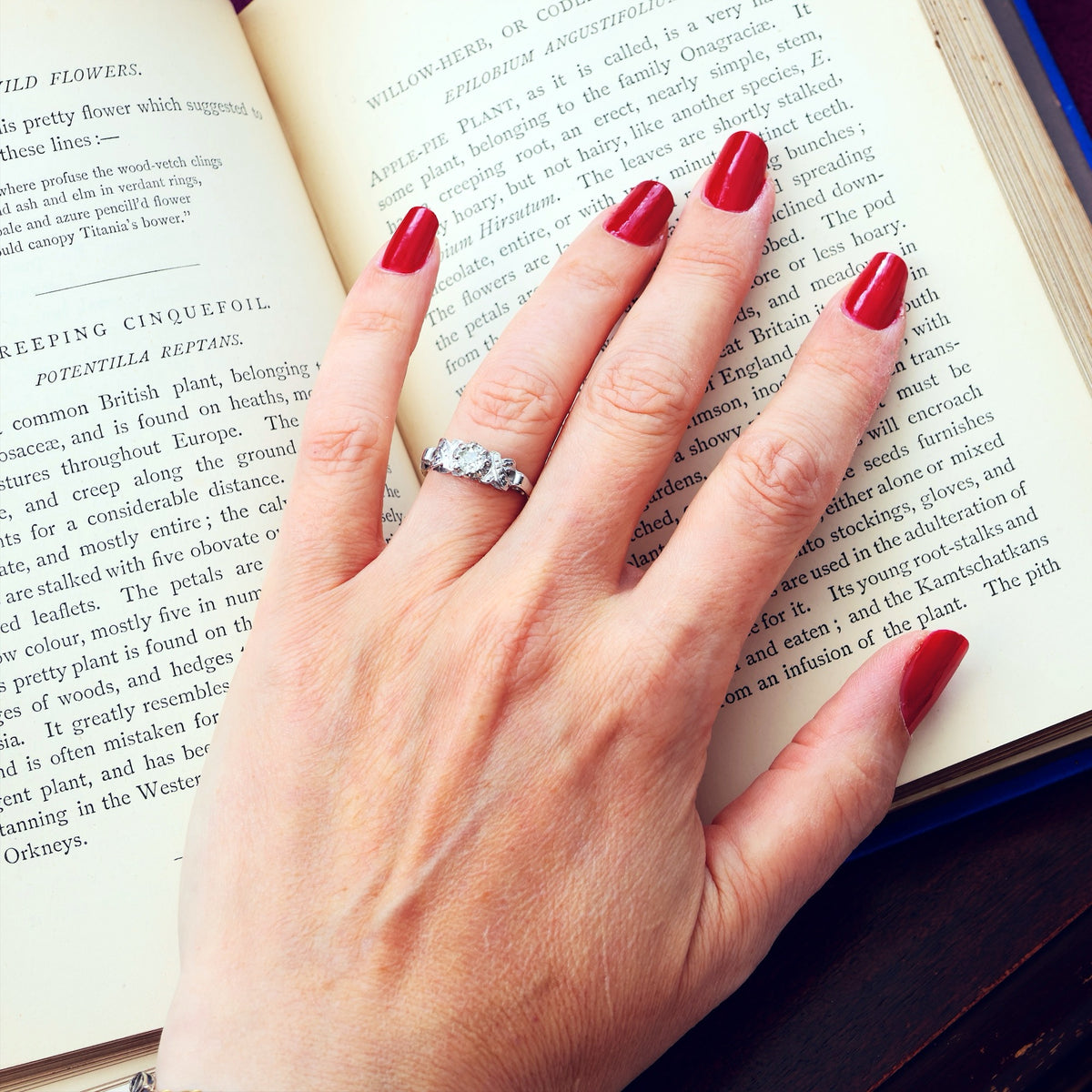Vintage 1950's Art Deco Diamond Engagement Ring