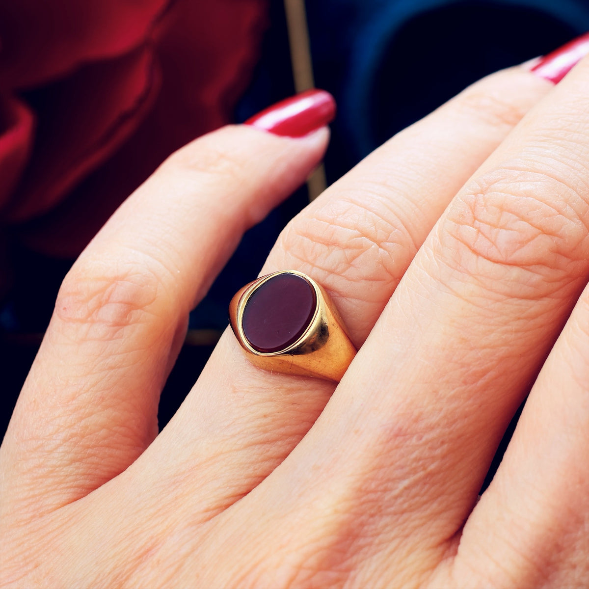A Classic Vintage Carnelian Signet Ring