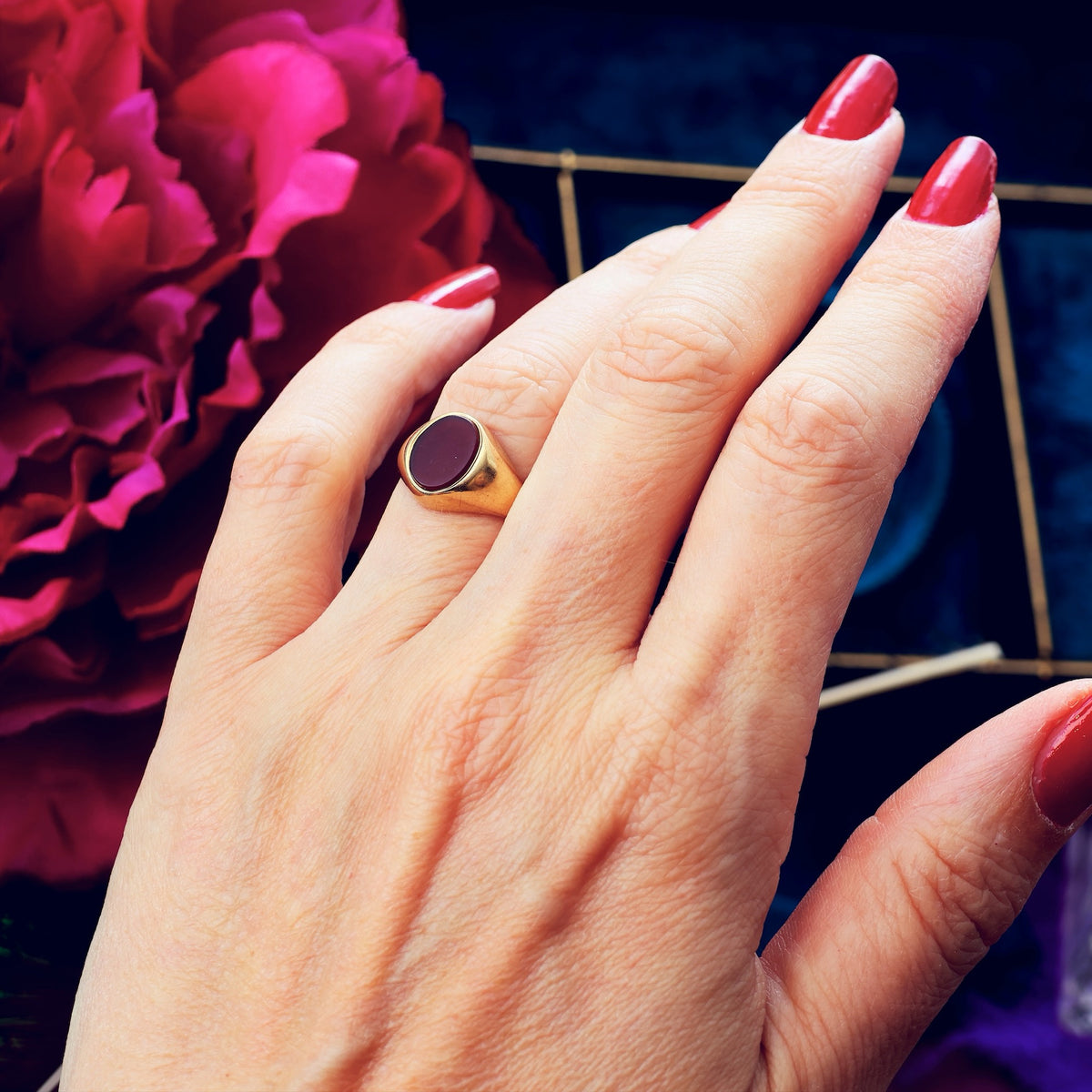 A Classic Vintage Carnelian Signet Ring