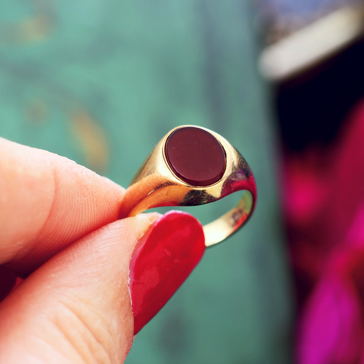 A Classic Vintage Carnelian Signet Ring