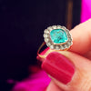Vintage 'Lazarus' Emerald Paste Cluster Ring