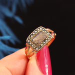 Sweet Wild Pearl Victorian 9ct Gold Mourning Ring