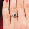 Vintage Sapphire & Diamond Cluster Ring