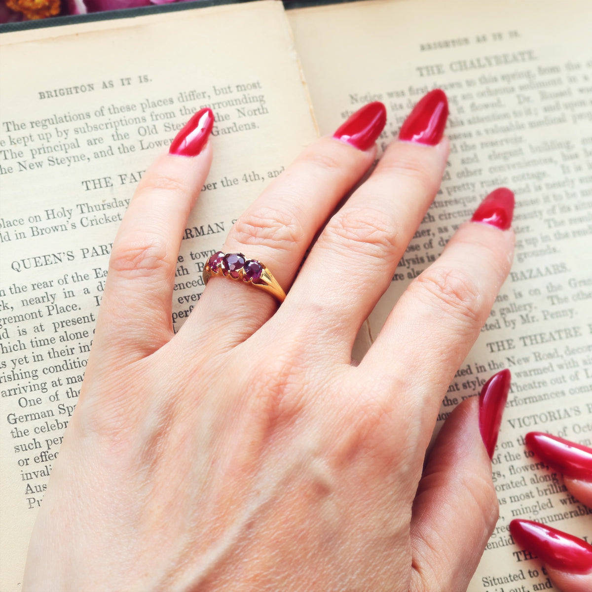 A Romantic Antique Pink Tourmaline Ring