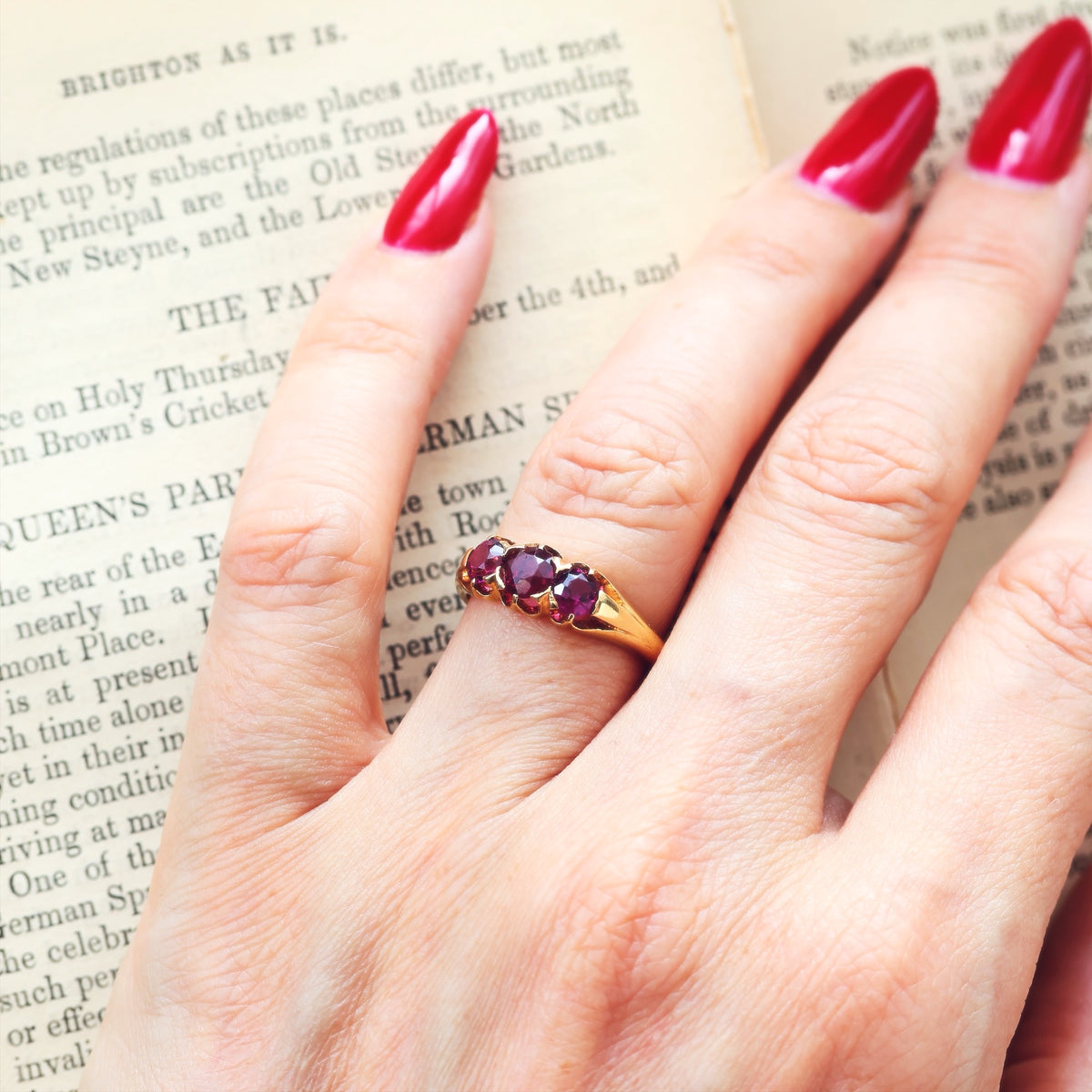A Romantic Antique Pink Tourmaline Ring