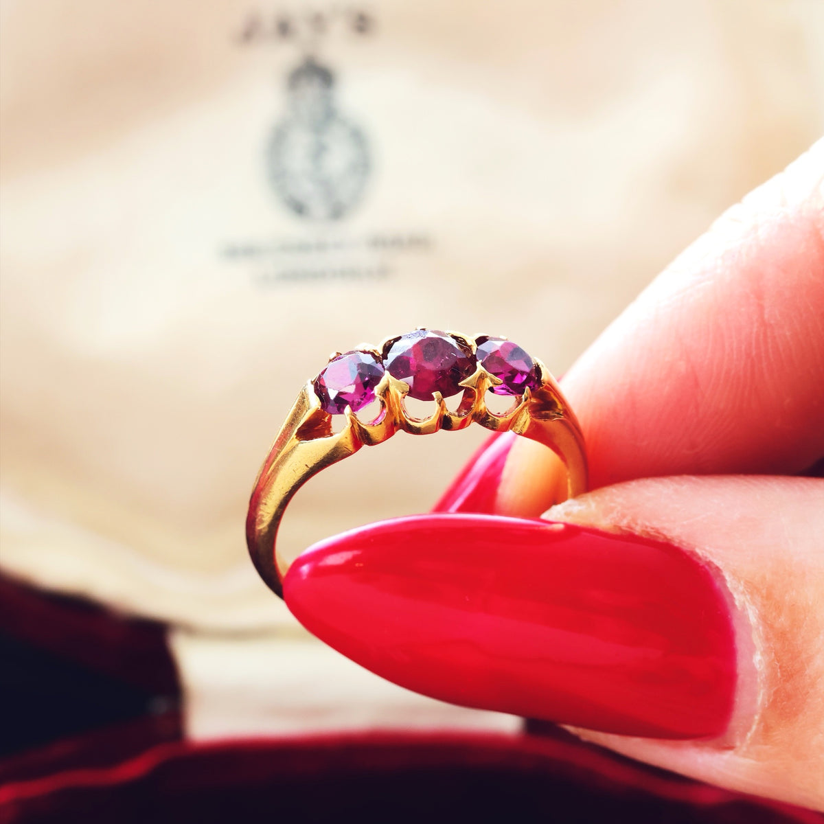 A Romantic Antique Pink Tourmaline Ring