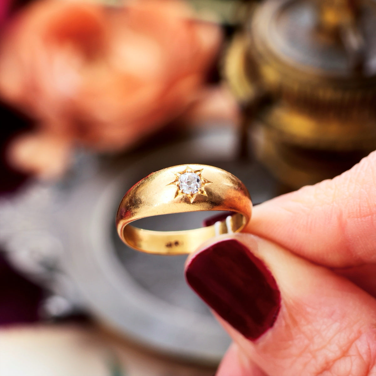 Classic Victorian Star-set Diamond Band Ring