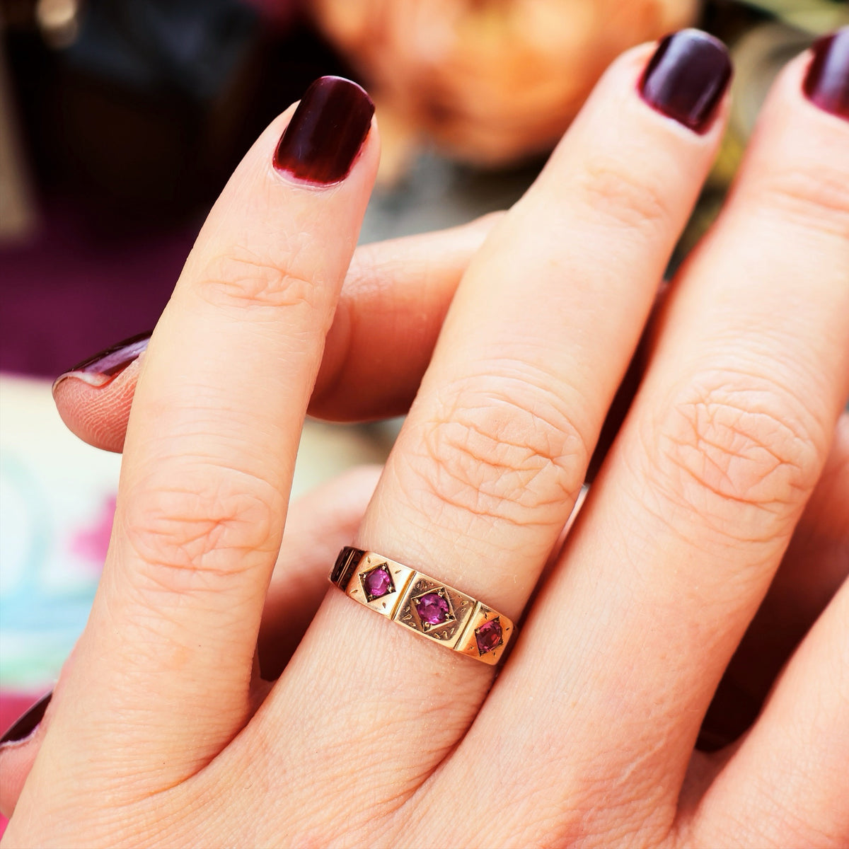 Cute Date 1876 Rose Pink Tourmaline Ring