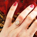 Stylish Vintage Art Deco Crystal Opal Ring