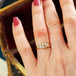 Antique Victorian 18ct Gold Diamond & Pearl Ring