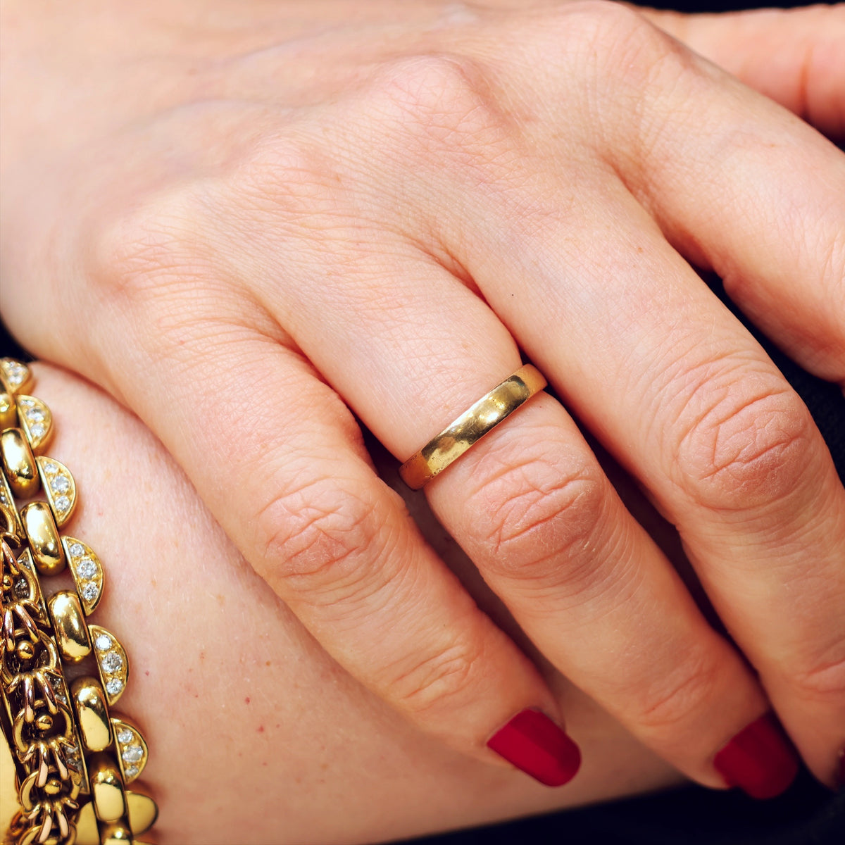 Vintage Date 1955 9ct Gold Wedding Ring