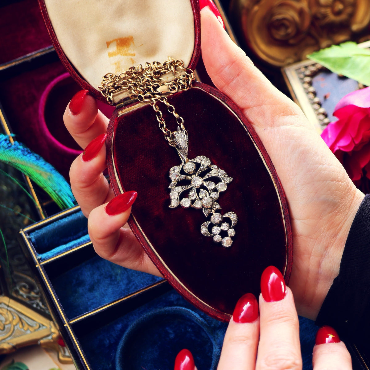 Oh, So Splendid & Rare Antique Iberian Diamond Pendant