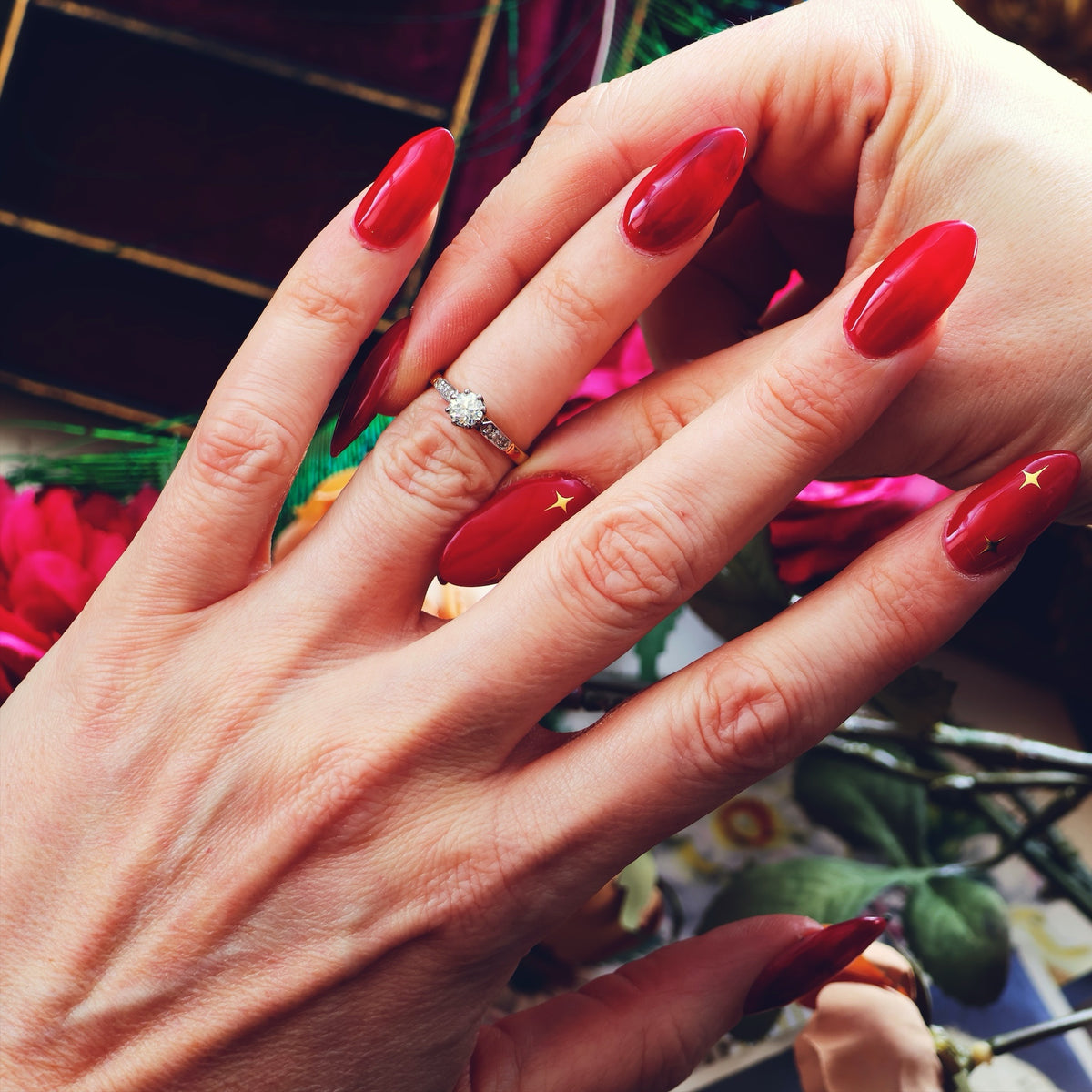 Hand Crafted Vintage Old European Cut Diamond Engagement Ring