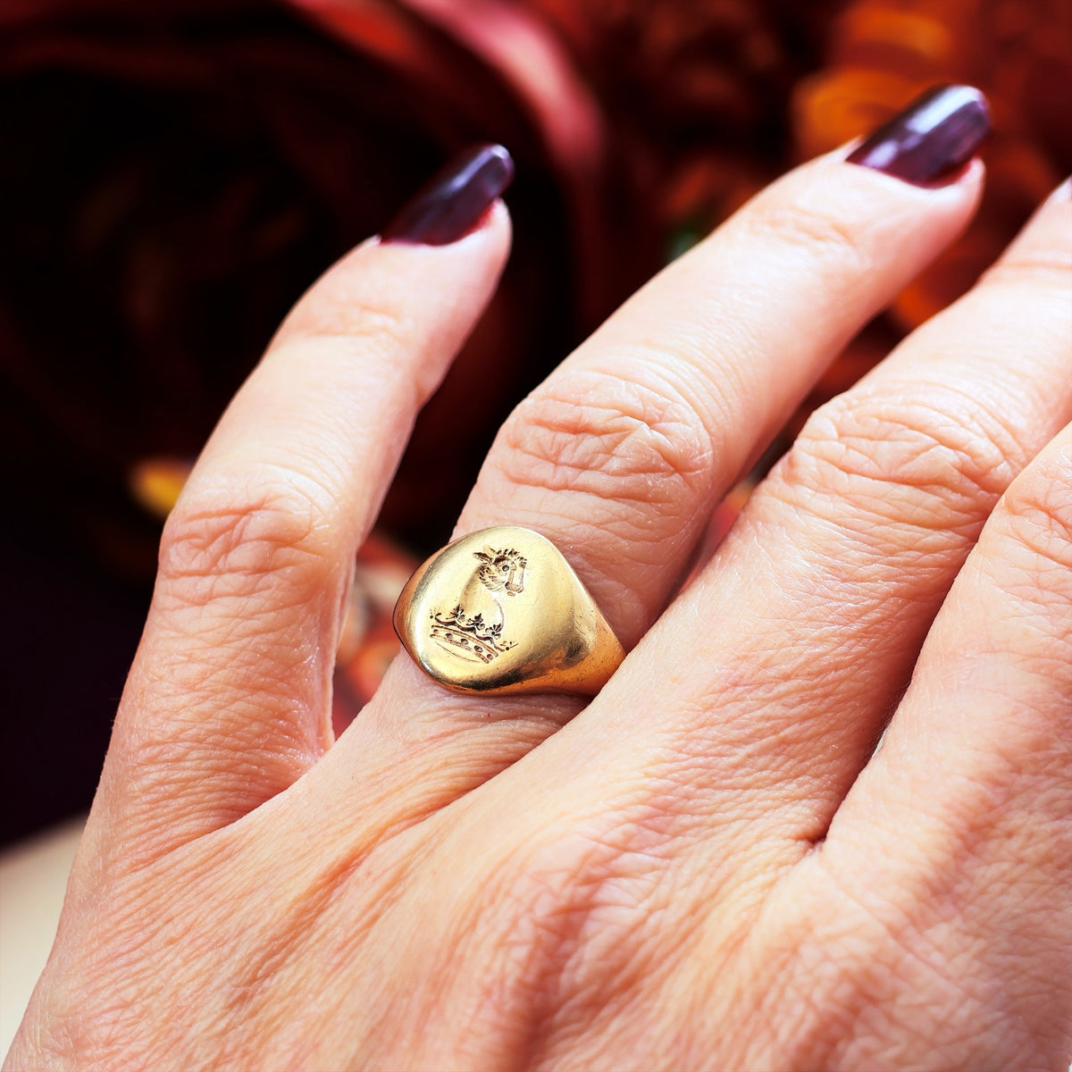 Bull's Head Ducal Coronet Signet Ring