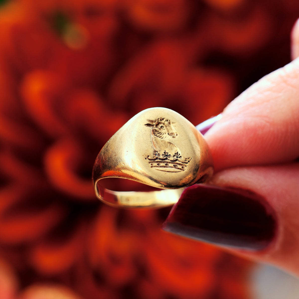 Bull's Head Ducal Coronet Signet Ring