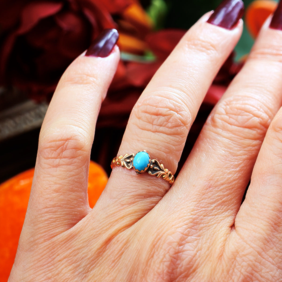 Petite Date 1892 Persian Turquoise Ring