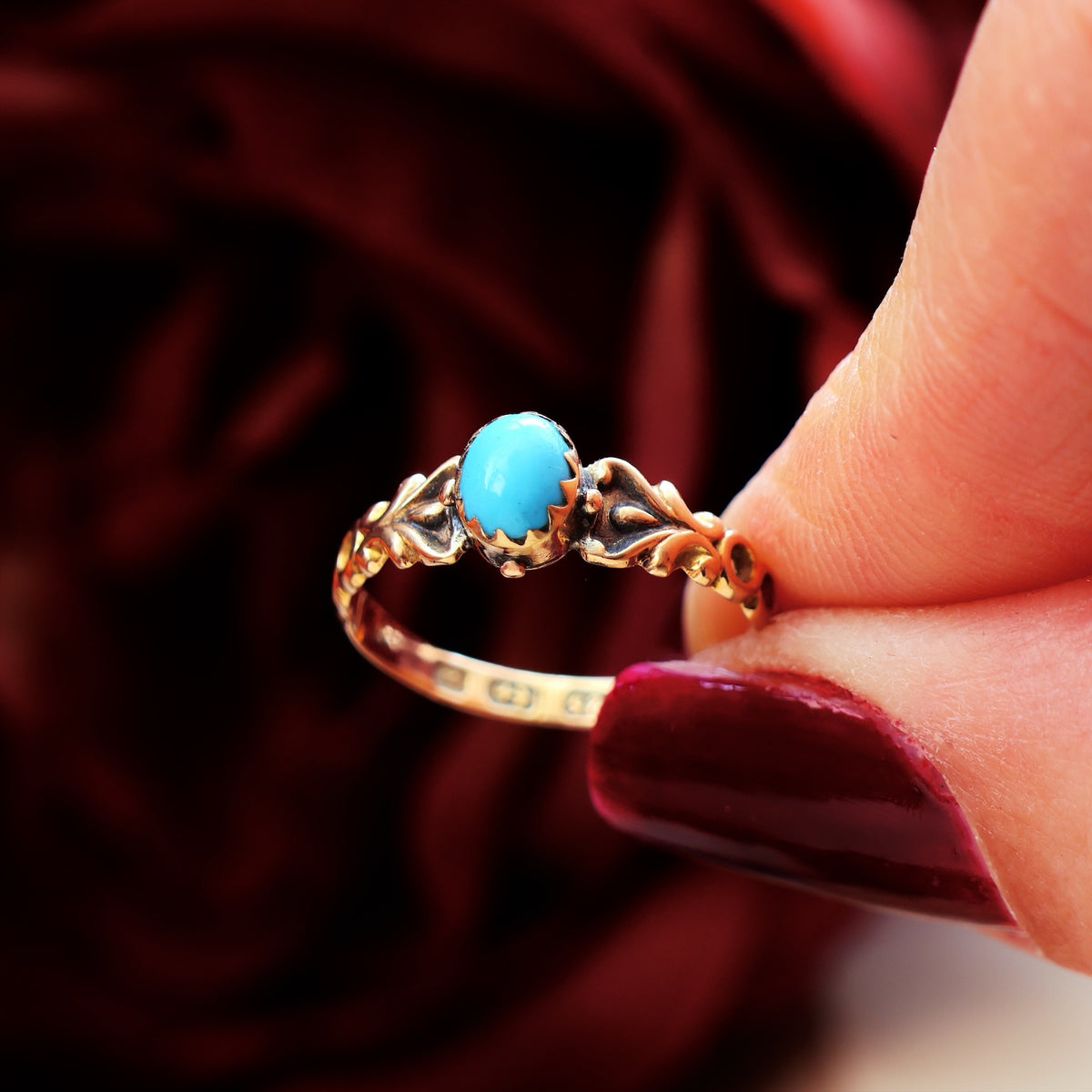 Petite Date 1892 Persian Turquoise Ring