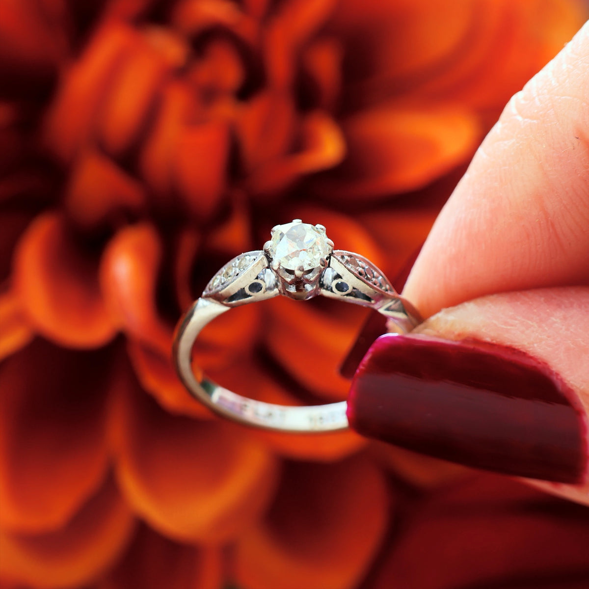 Loveliest Antique Cut Diamond Engagement Ring