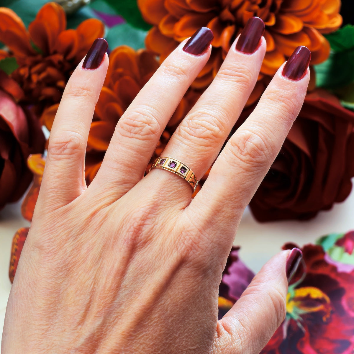 Antique Date 1900 Rose Gold & Pink Tourmaline Ring