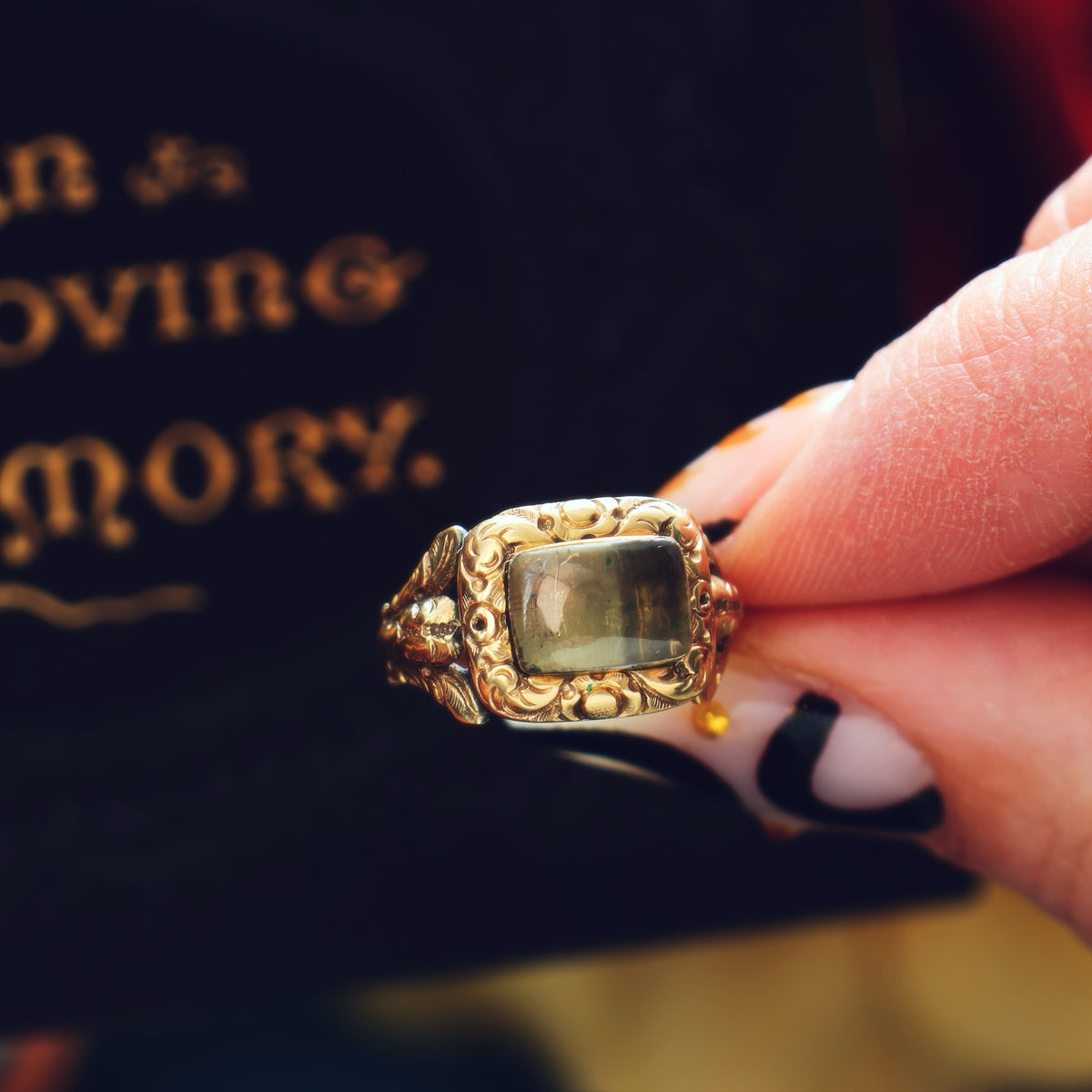 Tiniest Love Date 1829 Georgian Mourning Ring