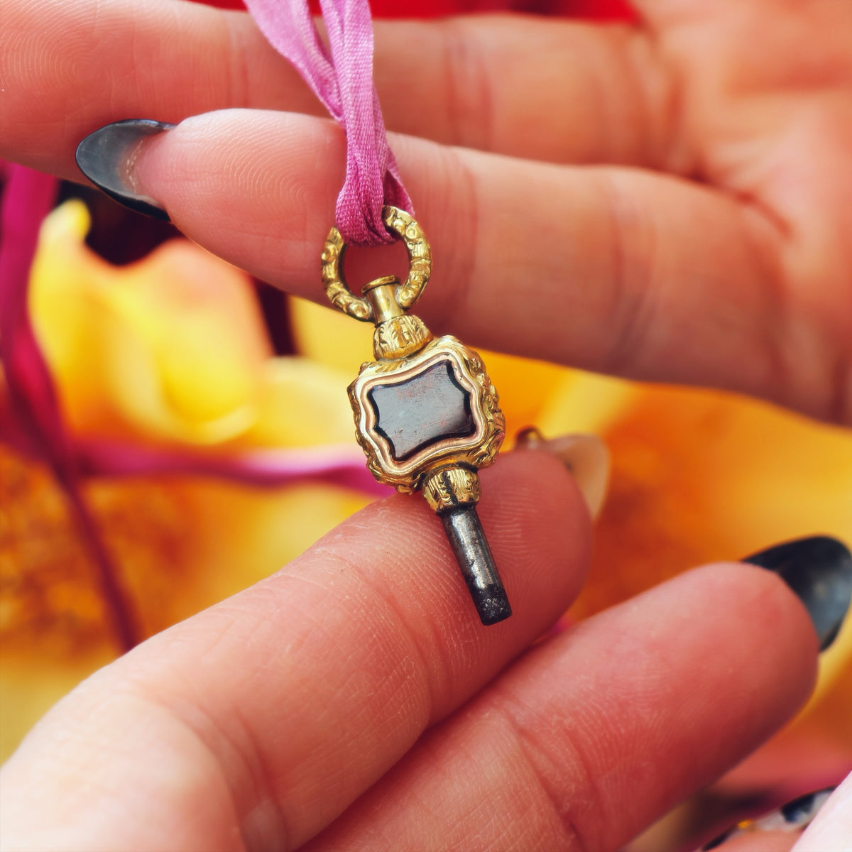 Petite Georgian Ornamental Rococo Watch Key