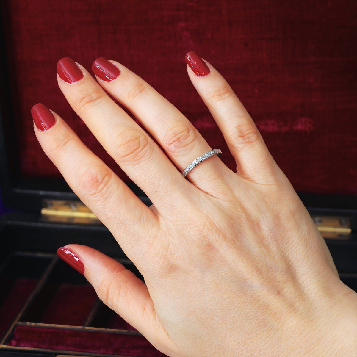 Vintage Size 'N 1/2' or '7' Diamond Full Eternity Band