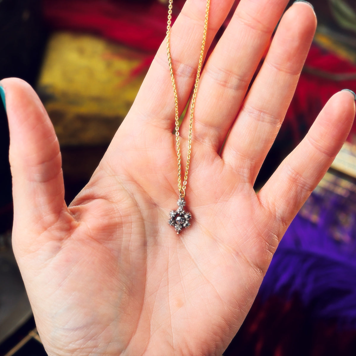Cute Antique Naife Cut Diamond Pendant