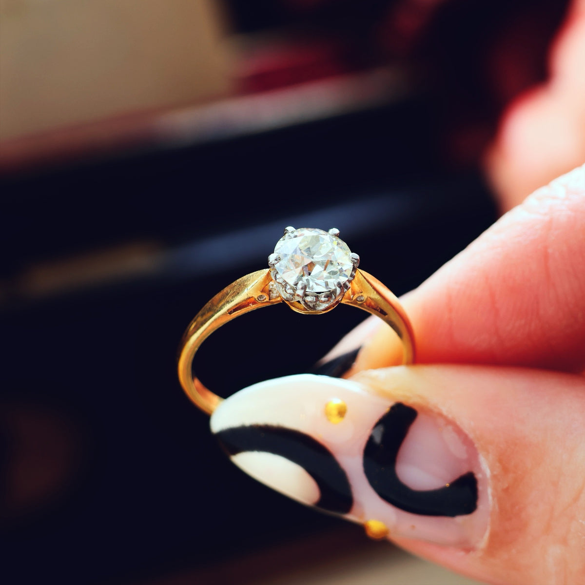 Antique 'Tiffany' Style Diamond Engagement Ring
