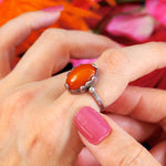 Vintage Modernist Style Baltic Amber Ring