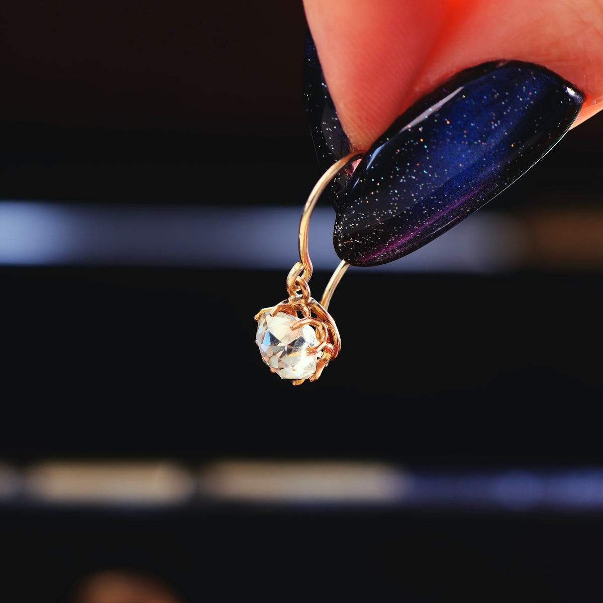 Vintage 1920's Foiled Paste Earrings