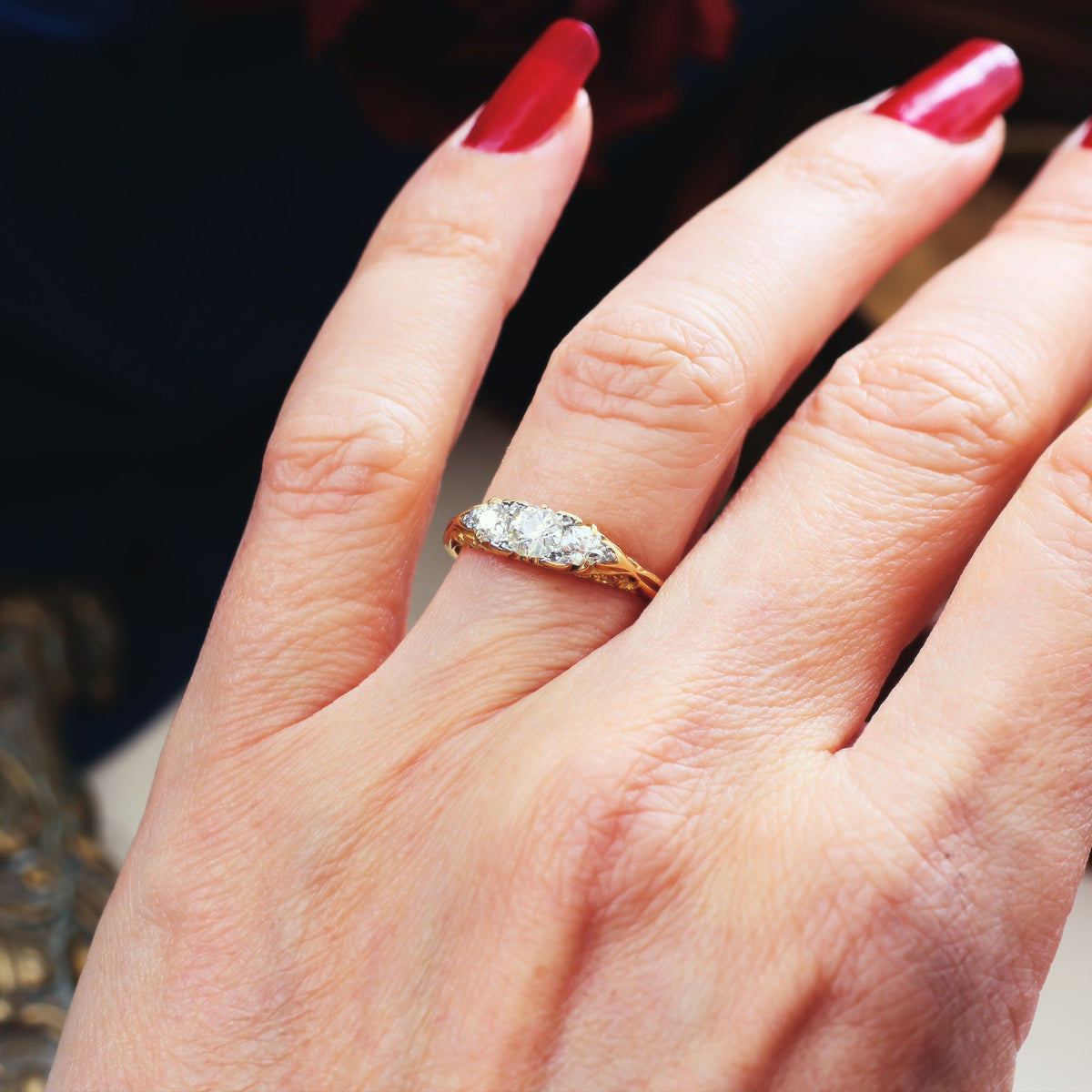 Blessed Lovely! Late Victorian Diamond Engagement Ring