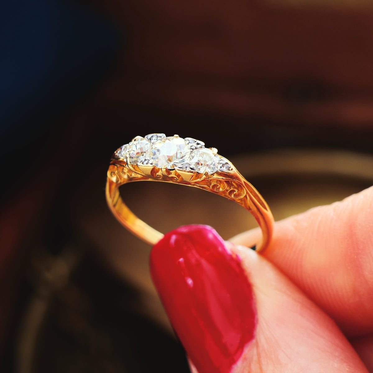 Blessed Lovely! Late Victorian Diamond Engagement Ring