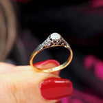 Cute Vintage Art Deco Diamond Engagement Ring