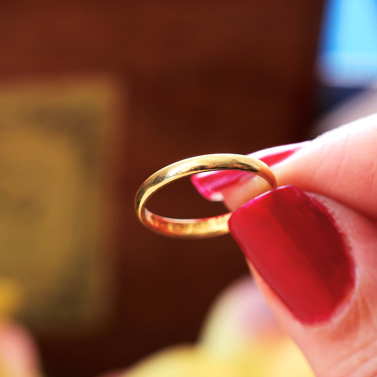 Scarce Date 1857 Victorian 22ct Gold Wedding Ring