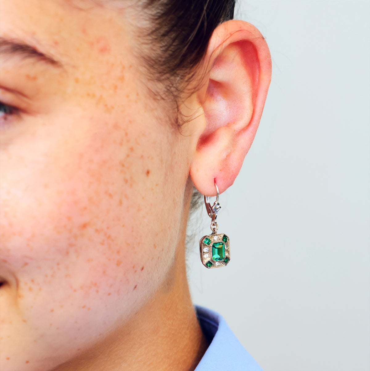 Vintage Art Deco Paste Earrings