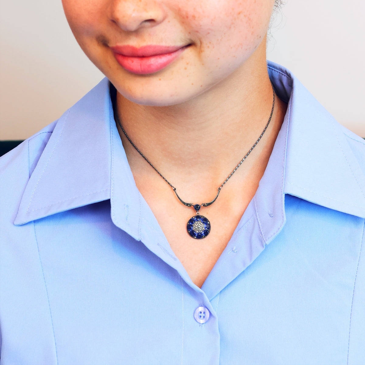 Vintage 1930's Silver & Marcasite Necklet