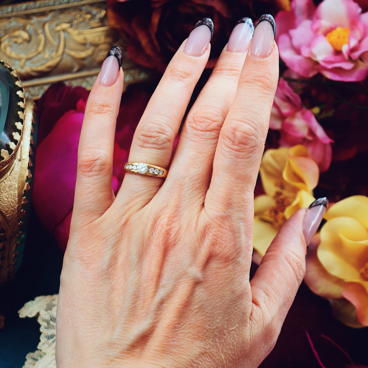 Blingy Vintage 1980's Diamond Engagement Ring