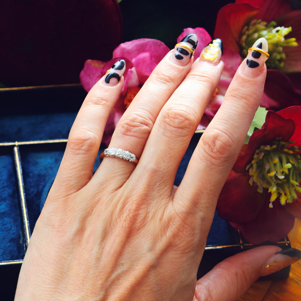 Antique Victorian Hand Cut Diamond Engagement Ring