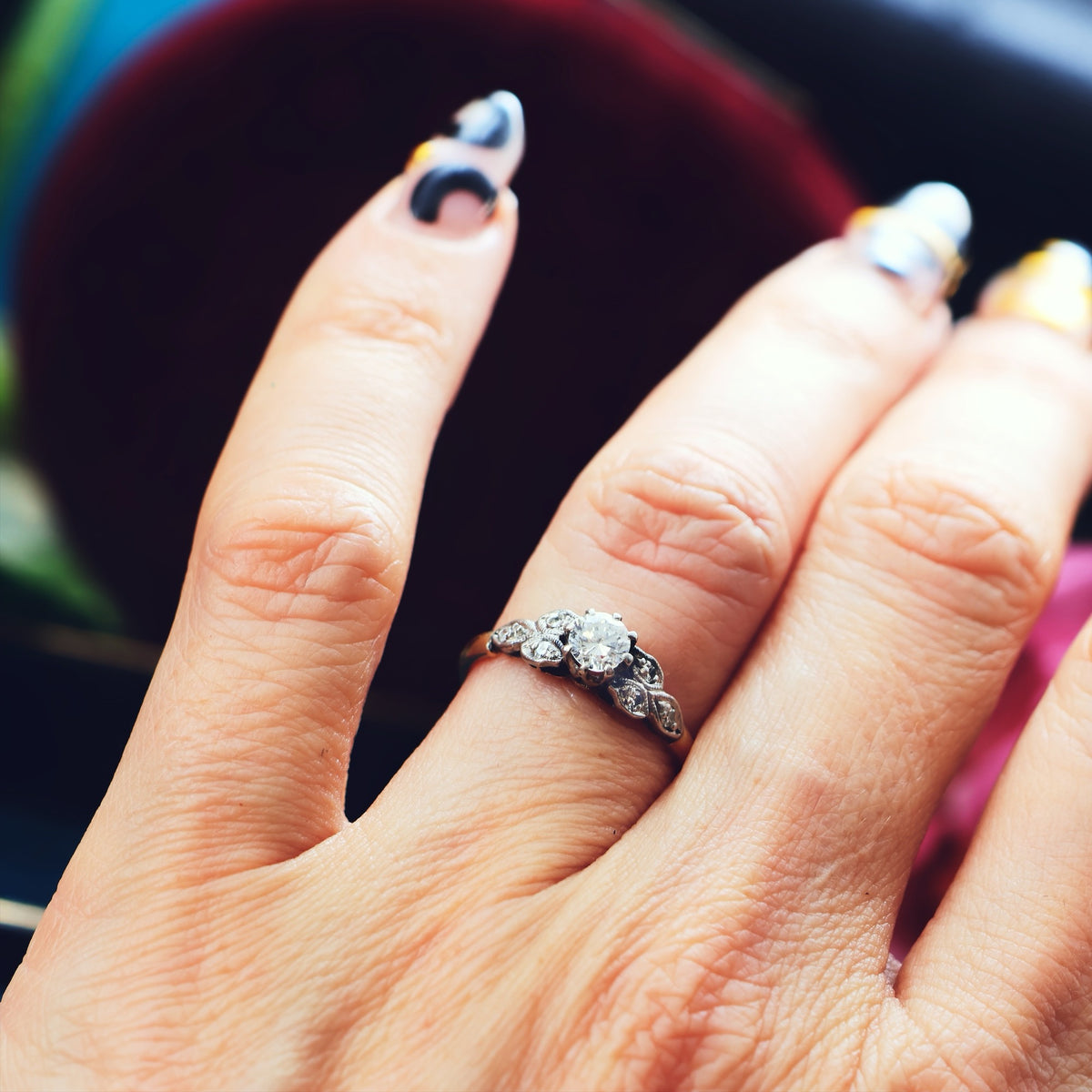 Beautifully Unique Vintage Diamond Engagement Ring