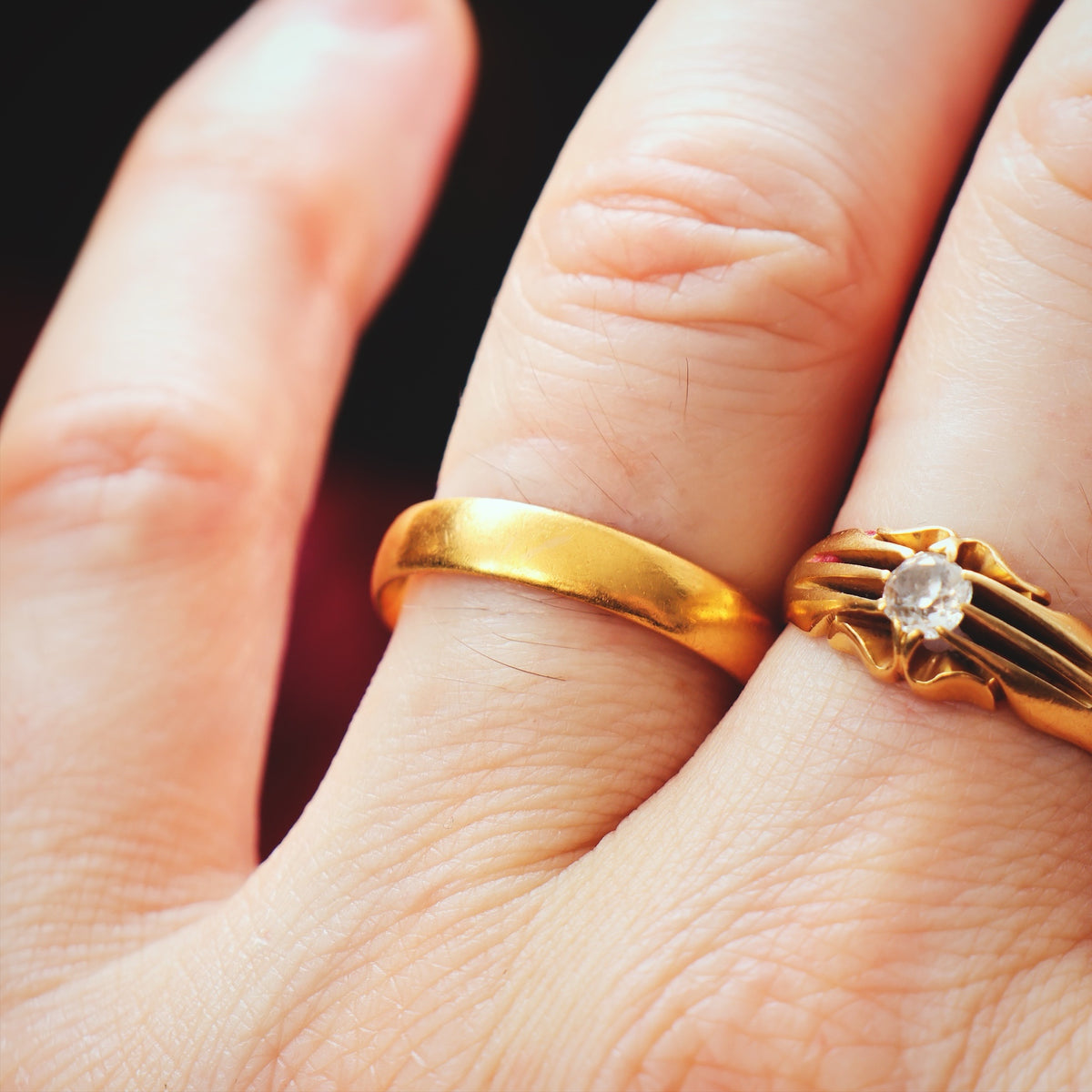 Scarce Gent's Victorian 22ct Gold Wedding Band