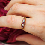 Antique Date 1900 Ruby & Diamond Engagement Ring