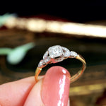 Darling Vintage Hand Cut Diamond Engagement Ring