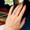Vintage Art Deco Styled 1.20ct Aqua Diamond Ring