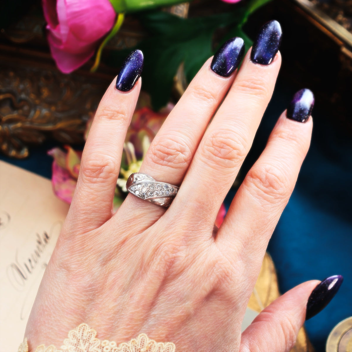 'WOW' Vintage 1980's Platinum and Diamond Ring