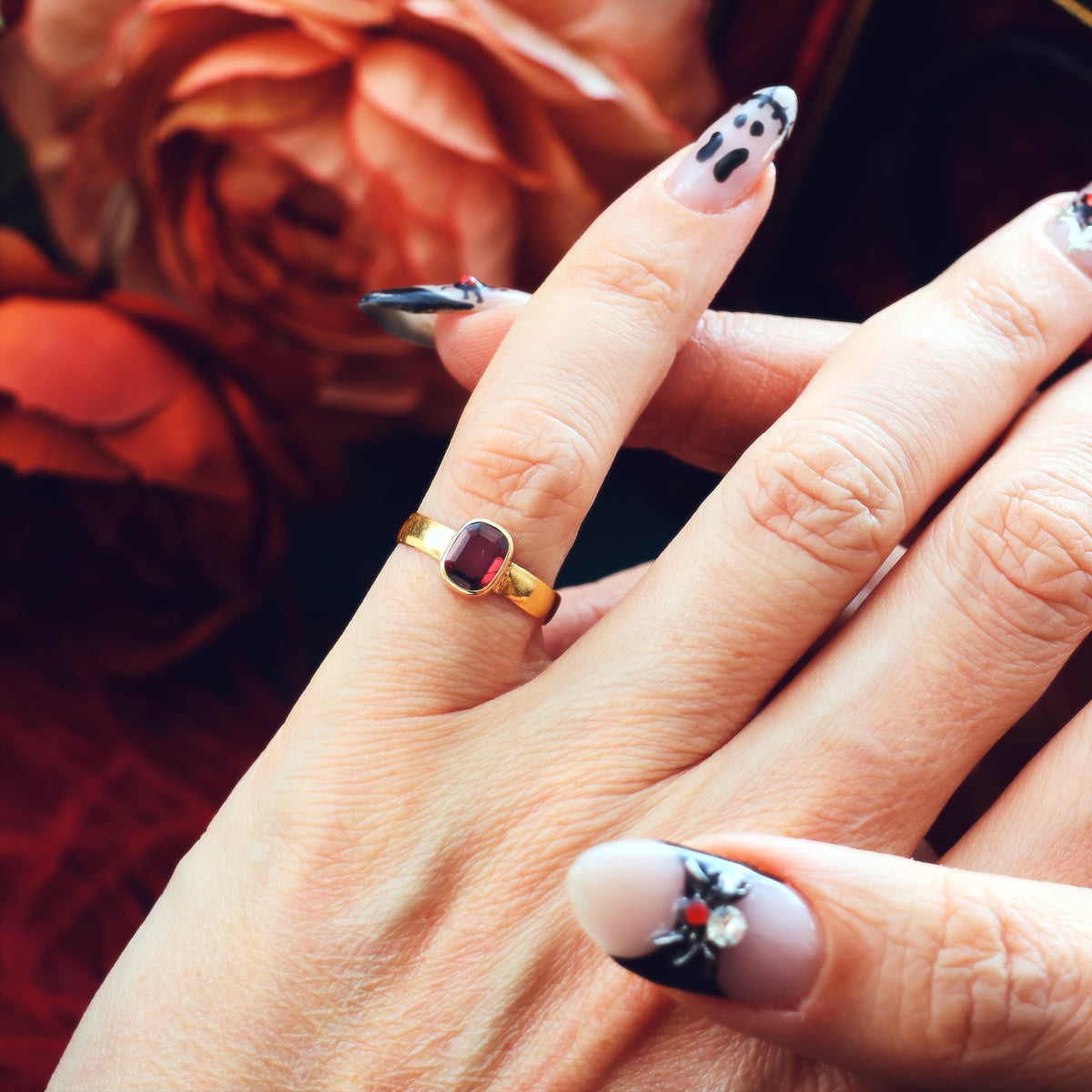 Antique Date 1882 Pink Tourmaline Ring