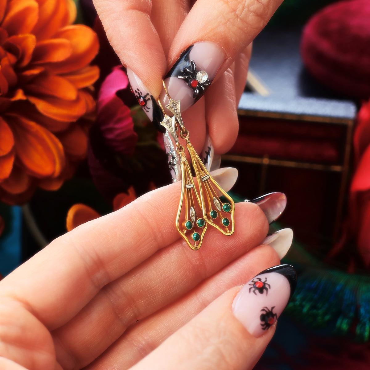 Georgian Portuguese Rock Crystal Butterfly Pendant
