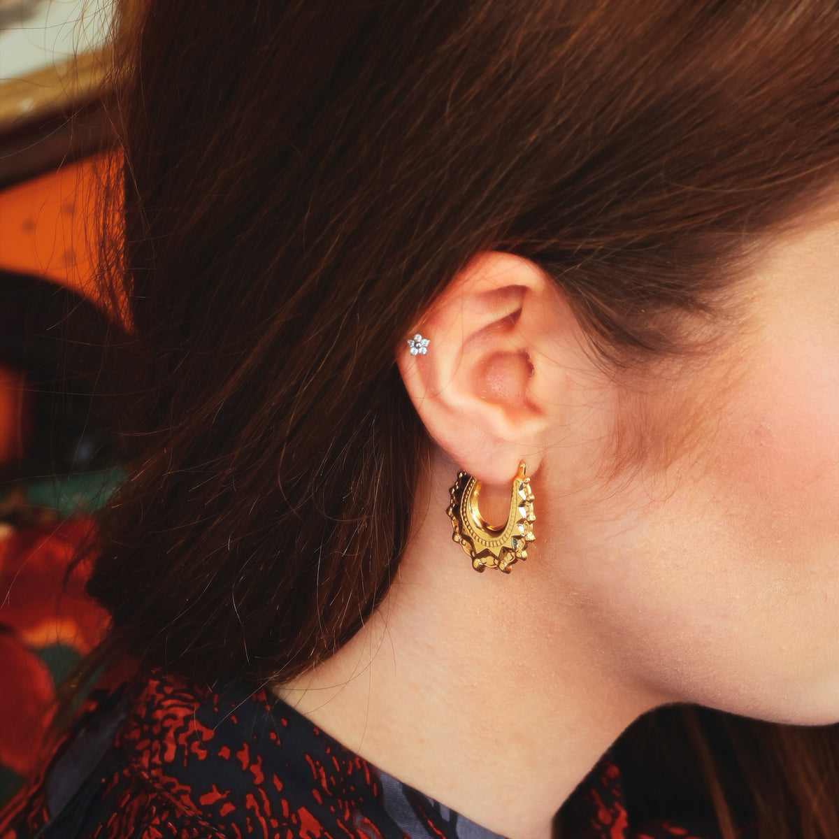 Vintage 9ct Gold Creole Earrings