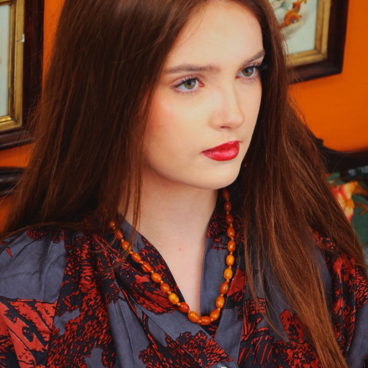 Antique 1920's Amber Necklace