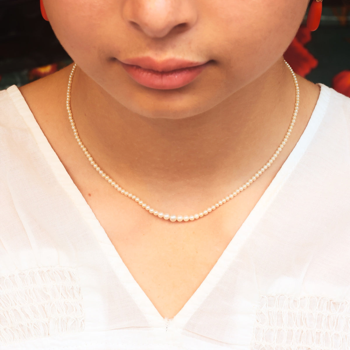 Certificated Antique Natural Saltwater Pearl Necklace