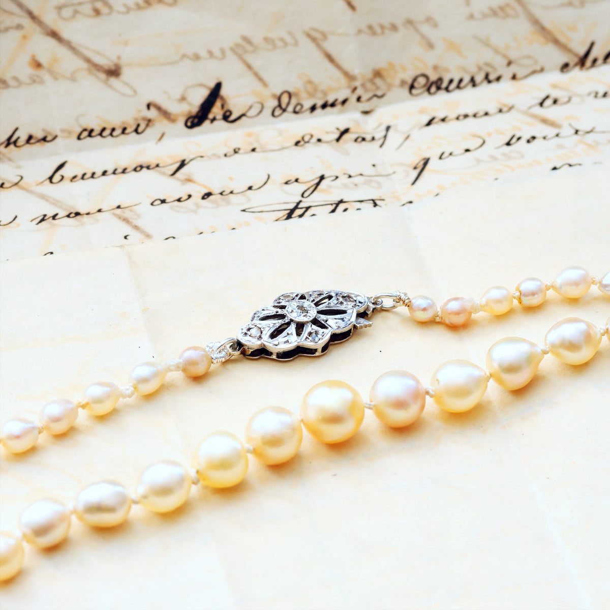 Vintage 1950's Cultured Saltwater Pearl Necklace